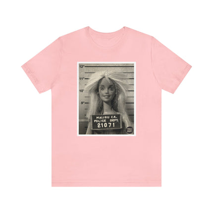 Barbie Mugshot Unisex Short Sleeve Tee