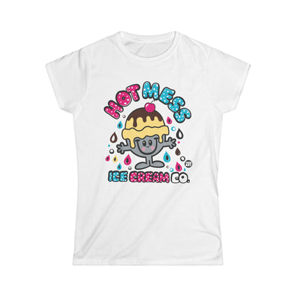 Hot Mess Ice Cream Womens Softstyle Tee