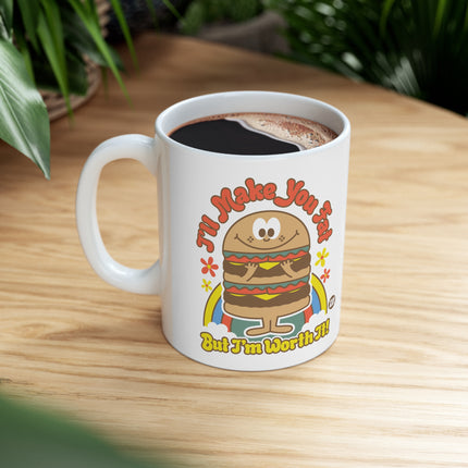 Funshine Burger Fat But Worth It Ceramic Mug
