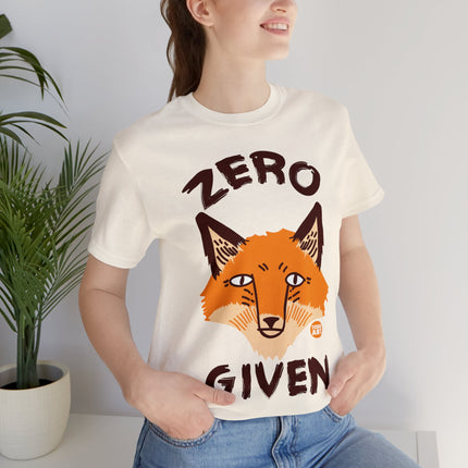 Zero Fox Given Unisex Short Sleeve Tee