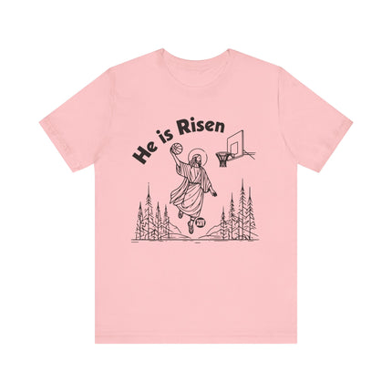 He Is Risen Jesus Basketball Tee, Funny Jesus Tees, Jesus Risen Basketball Shirt