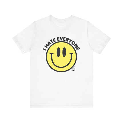 I Hate Everyone Smiley Tee, Funny Smiley Face Hate Everyone Tshirt