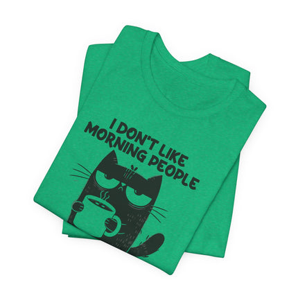 Don't Like Mornings Cat Tshirt