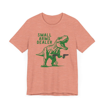 Funny "SMALL ARMS DEALER" Dino Tee Shirt