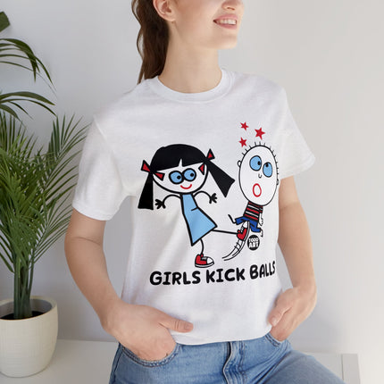 Girls Kick Balls Unisex Short Sleeve Tee