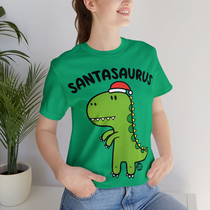 Santasaurus Dinosaur Christmas Unisex Tee