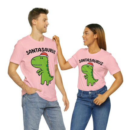 Santasaurus Dinosaur Christmas Unisex Tee