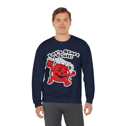 Let's Start a Cult Kool Aid Man Crewneck Sweatshirt