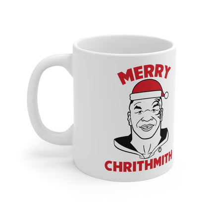 Merry Chrithmith Mike Tyson Santa Ceramic Mug