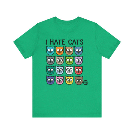 I Hate Cats Tee, Funny Hate Cats Graphic Tshirt