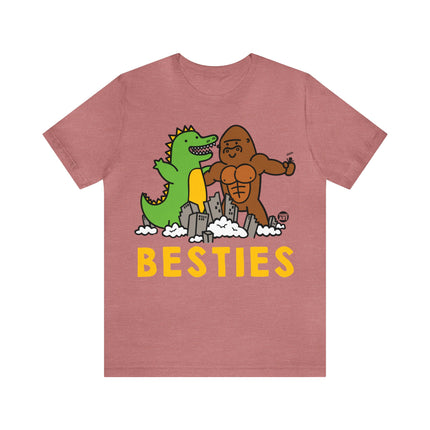 Besties Godzilla and King Kong Unisex Tee