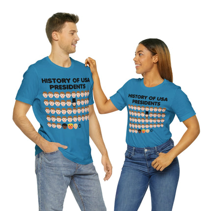 History of US Presidents Unisex Short Sleeve Tee