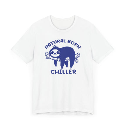 Cute "NATURAL BORN CHILLER" Sloth Tee Shirt