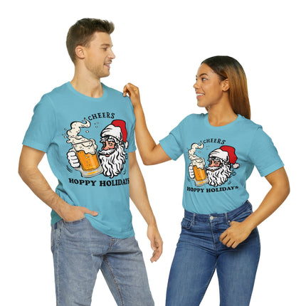 Hoppy Holidays Santa Beer Unisex Tee