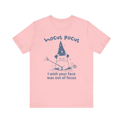 Hocus Pocus Wish Face Out of Focus Cat Tee, Funny Cat Tshirt