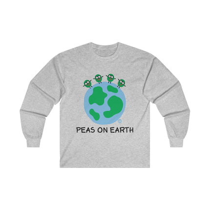 Peas on Earth Ultra Cotton Long Sleeve Tee