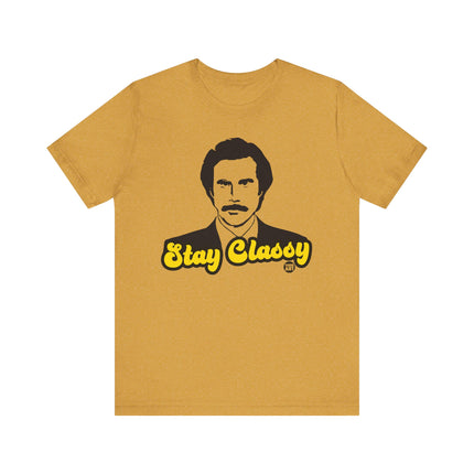 Funny "Stay Classy" Ron Burgandy Tee Shirt