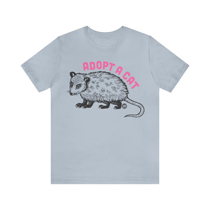 Adopt A Cat Possum Unisex Short Sleeve Tee