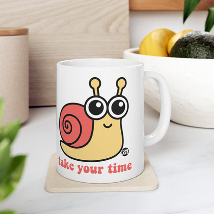 Take It Slow Cute Snail Coffee Mug