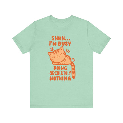 Busy Doing Nothing Tee, Funny Cat Tshirt