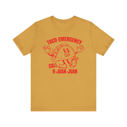 Funny "TACO EMERGENCY CALL 9 JUAN JUAN" Tee Shirt