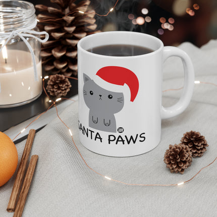 Santa Paws Cat Christmas Ceramic Mug