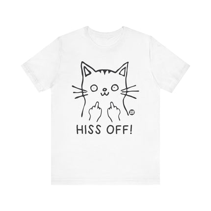 Hiss Off Cat Middle Fingers Tee