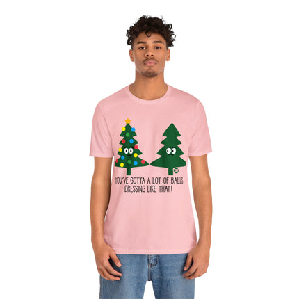 Whole Lotta Balls Christmas Tree Unisex Tee