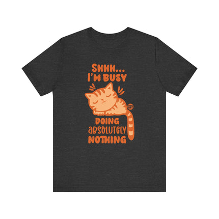 Busy Doing Nothing Tee, Funny Cat Tshirt