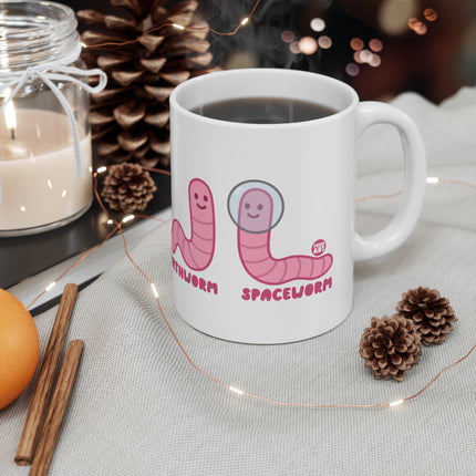 Earthworm Spaceworm Ceramic Mug