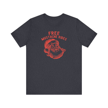 Funny "FREE MUSTACHE RIDES" Tee Shirt