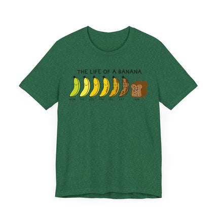 Cute "THE LIFE OF A BANANA" Tee Shirt