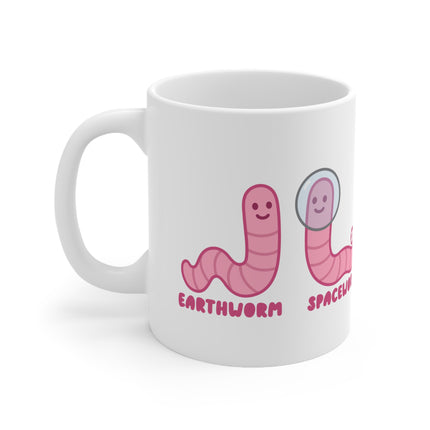 Earthworm Spaceworm Ceramic Mug