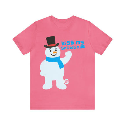 Kiss My Snowballs Snowman Xmas Unisex Tee