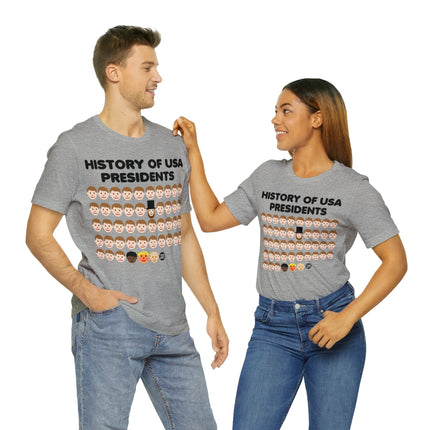 History of US Presidents Unisex Short Sleeve Tee