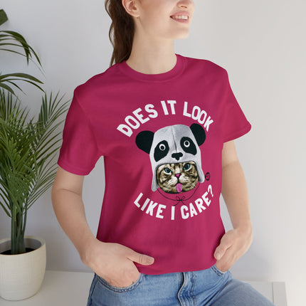 Does It Look Like I Care Cat Unisex Tee