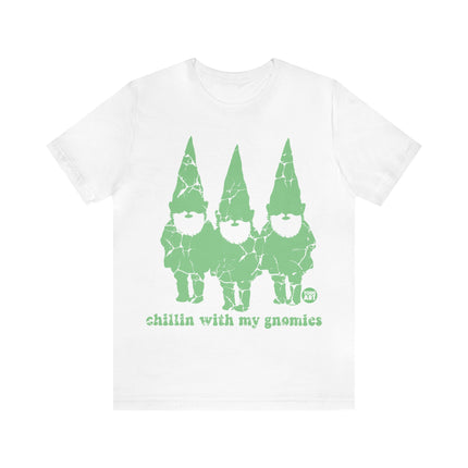 Chillin With Gnomies Distressed Unisex Tee