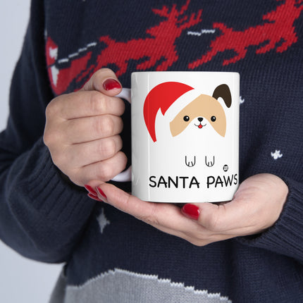 Santa Paws Dog Christmas Ceramic Mug