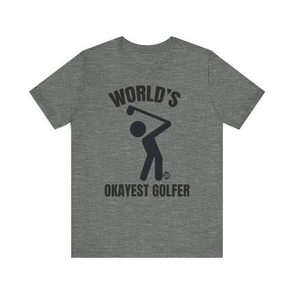 Funny "World's Okayest Golfer" Tee Shirt