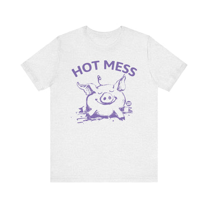 Hot Mess Pig Tee, Cute Pig Hot Mess Tshirt