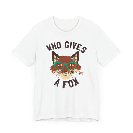 Funny "WHO GIVE A FOX" Animal Tee Shirt