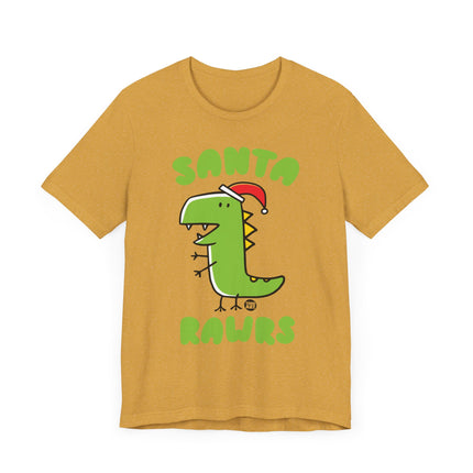 Cute "SANTA RAWRS" Dino Tee Shirt