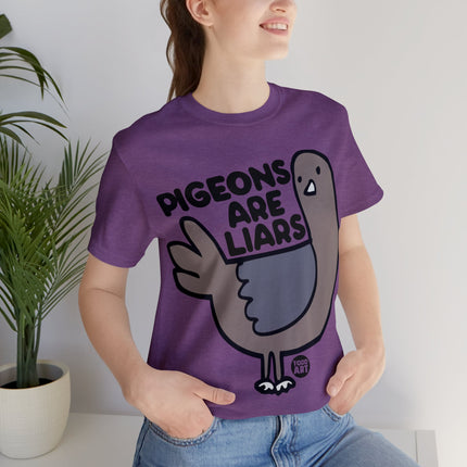 Pigeons Are Liars Unisex Short Sleeve Tee