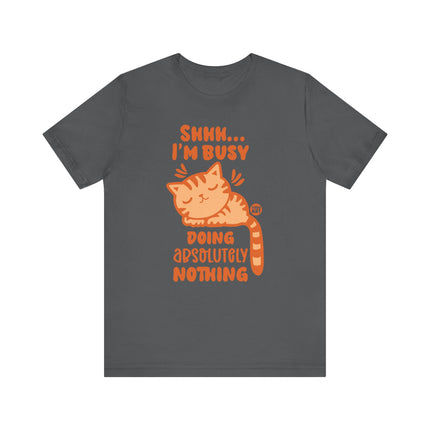 Busy Doing Nothing Tee, Funny Cat Tshirt