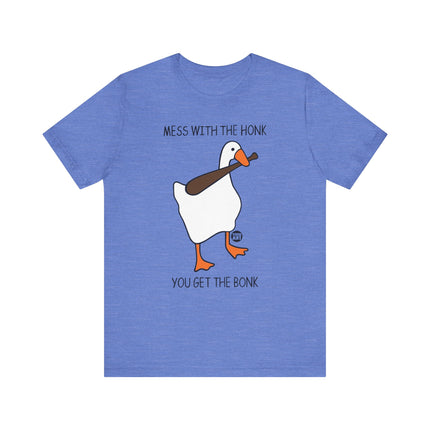 Mesh With Honk Get the Bonk Goose Tee, Funny Goose Tshirt