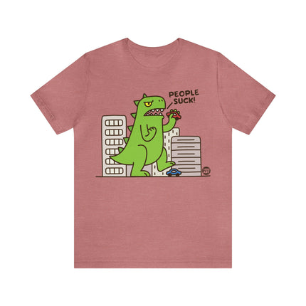 People Suck Godzilla Unisex Short Sleeve Tee