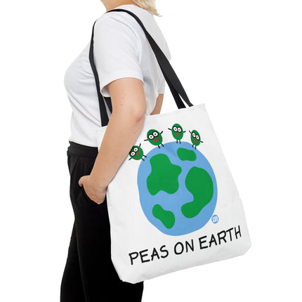 Peas on Earth Tote Bag