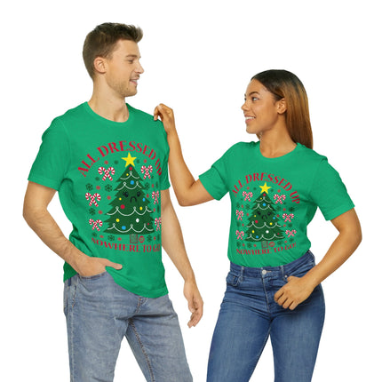 All Dressed Up Christmas Tree Unisex Short Sleeve Tee