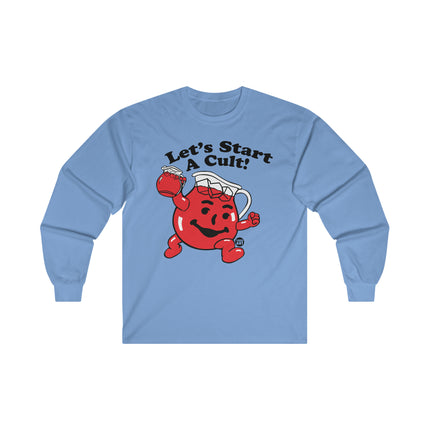 Let's Start a Cult Kool Aid Man Ultra Cotton Long Sleeve Tee