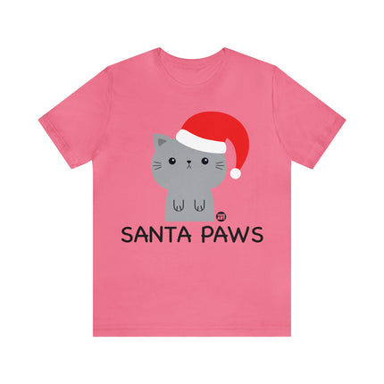 Santa Paws Cat Christmas Unisex Tee